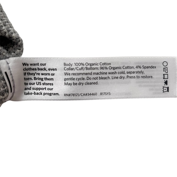 EILEEN FISHER Organic Cotton Knit 2 Way Zip Bomber Jacket Sweatshirt Gray XS - Picture 8 of 8